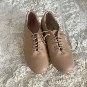 Tan Lace-Up Leather Tap Shoes